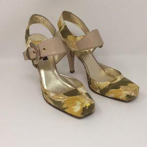 Claudia Ciuti beige 7.5 Italian sling back heels